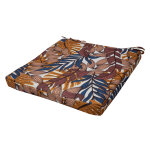 Galette de chaise imprim� feuillage - lot de 2 - blancheporte