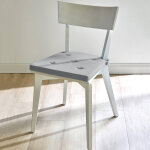 Galette de chaise unie carr�e coton - lot de 2 - blancheporte