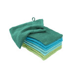 Gant de toilette cama�eu lagon - lot de 8 - colombine