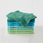 Gant de toilette cama�eu lagon coton 420 gr / m� - lot de 8 - blancheporte
