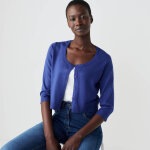 Gilet bol�ro boutonn�, toucher doux - blancheporte