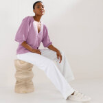 Gilet boutonn� col v, maille anglaise - blancheporte