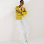 Gilet boutonn� col v, maille anglaise - blancheporte