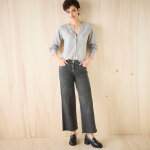 Gilet boutonn�, maille ajour�e - blancheporte