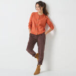 Gilet boutonn manches longues, maille fantaisie - blancheporte