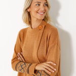 Gilet cape base jacquard, col montant - blancheporte