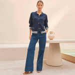 Gilet col polo, coton m�lang� - blancheporte