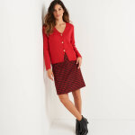 Gilet col v boutonn� base asym�trique - blancheporte