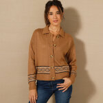 Gilet dtail jacquard - blancheporte