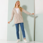 Gilet long boutonné, maille anglaise - blancheporte Gilet long boutonné, maille anglaise - blancheporte