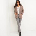 Gilet long, maille poilue - blancheporte