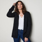 Gilet long, maille poilue - blancheporte