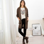 Gilet long porter ouvert, col v - blancheporte