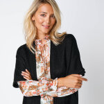 Gilet long ouvert manches courtes toucher doux - blancheporte Gilet long ouvert manches courtes toucher doux - blancheporte