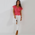 Gilet loose en maille fantaisie - blancheporte