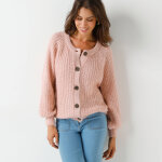 Gilet en maille anglaise fils brillants - blancheporte Gilet en maille anglaise fils brillants - blancheporte