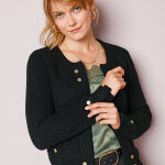 Gilet maille fantaisie boutons dors vieillis - blancheporte