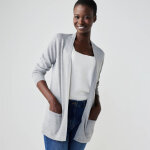 Gilet porter ouvert, maille toucher doux - blancheporte