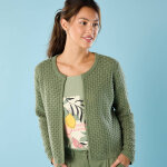 Gilet paletot maille fantaisie, spcial petites - blancheporte