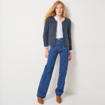 Gilet paletot, maille perlée fantaisie - blancheporte Gilet paletot, maille perlée fantaisie - blancheporte