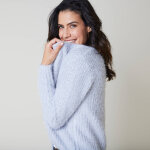 Gilet paletot, maille perlée fantaisie - blancheporte Gilet paletot, maille perlée fantaisie - blancheporte