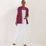 Gilet sans manches, maille fantaisie - blancheporte