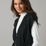 Gilet sans manches, maille fantaisie - lora zellini