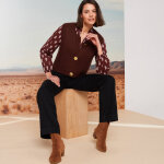 Gilet sans manches toucher doux, boutons dors - blancheporte