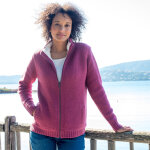 Gilet zipp 30% laine fourr  maille peluche  - outdoor collection