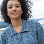 Gilet zipp col polo, maille torsade - blancheporte
