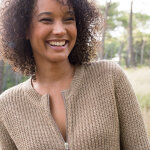 Gilet zipp�, maille anglaise - blancheporte