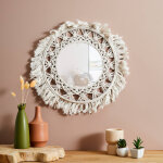 Grand miroir en macram - blancheporte