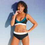 Haut de maillot de bain colorblock - coques fixes - blancheporte Haut de maillot de bain colorblock - coques fixes - blancheporte