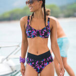 Haut de maillot de bain forme minimiseur imprim� lokia - avec armatures flexibles - blancheporte