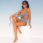 Haut de maillot de bain minuri forme foulard imprimé carreaux - avec armatures - blancheporte Haut de maillot de bain minuri forme foulard imprimé carreaux - avec armatures - blancheporte