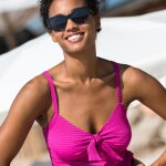 Haut de tankini décolleté À nouer ampoza - blancheporte Haut de tankini décolleté À nouer ampoza - blancheporte
