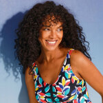 Haut de tankini imprimé asymétrique boruca - blancheporte Haut de tankini imprimé asymétrique boruca - blancheporte