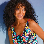 Haut de tankini imprim� asym�trique boruca - blancheporte