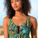 Haut de tankini imprimé asymétrique cambuja - blancheporte Haut de tankini imprimé asymétrique cambuja - blancheporte