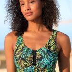 Haut de tankini imprim� asym�trique cambuja - blancheporte