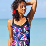 Haut de tankini imprim dos crois lohena, coques moules - blancheporte
