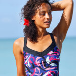 Haut de tankini imprim� dos crois� lohena, coques moul�es - blancheporte