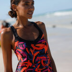 Haut de tankini imprim� dos crois� lohena, coques moul�es - blancheporte