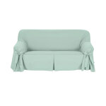 Housse bachette coton uni nouettes fauteuil canaps - housse canap 2 places - vert - colombine