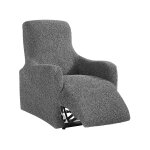 Housse bi - extensible imprim�e gaufr�e pour fauteuil relax - blancheporte