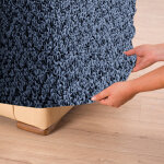 Housse bi - extensible microfibre effet faux uni pour fauteuil et canapé - blancheporte Housse bi - extensible microfibre effet faux uni pour fauteuil et canapé - blancheporte