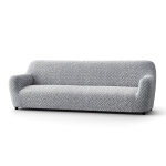 Housse bi - extensible microfibre gaufre graphique pour fauteuil et canap - blancheporte