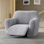 Housse bi - extensible microfibre gaufr�e graphique sp�ciale relax - blancheporte