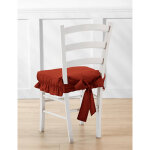 Housse chaise unie volant�e coton bachette - blancheporte