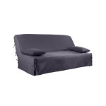Housse clic - clac standard coton bachette uni - housse clic clac non matelassée: 140x190cm - gris - ... Housse clic - clac standard coton bachette uni - housse clic clac non matelassée: 140x190cm - gris - ...
